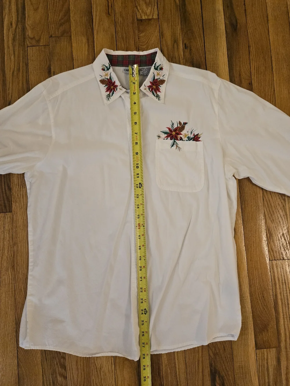 Cabin Creek Vintage White Floral Embroidered Oversized Cotton Button Down Shirt - Picture 5 of 6